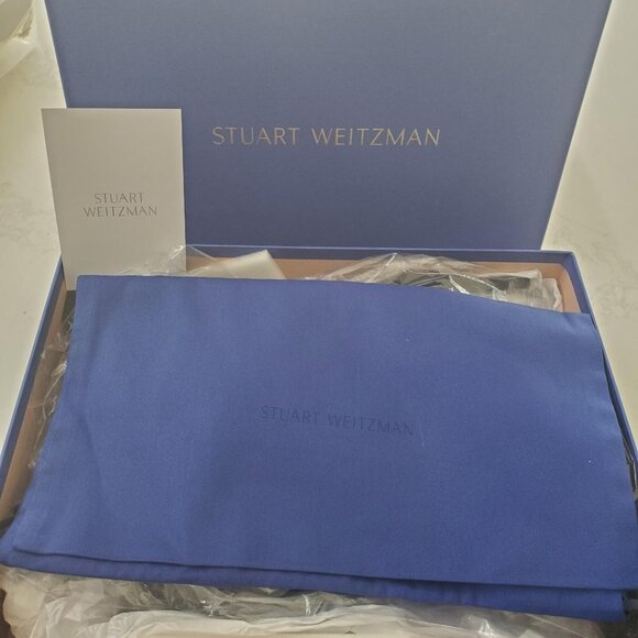 Stuart Weitzman Wren 75 Black Suede Stretch Boots/Booties  NWB sz. 10.5W - Picture 10 of 11